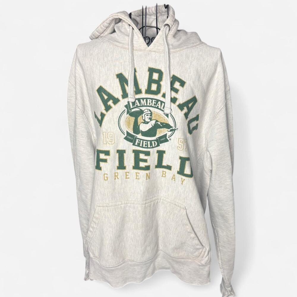 Lambeau Field Green Bay Packers Hoodie Gray Size M